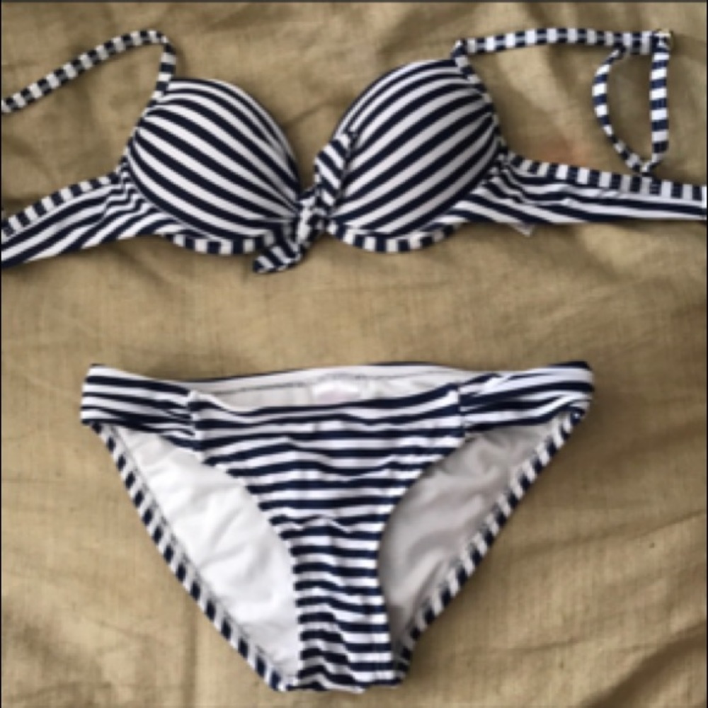 Women's striped swimsuit